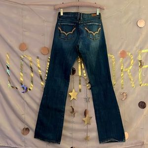 Embroidered Flare Leg Jeans